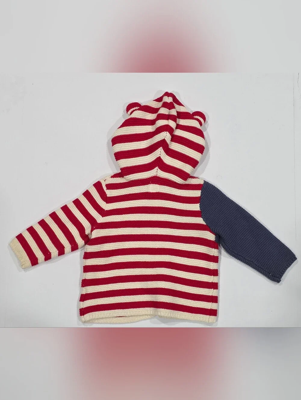 GAP Red White and Blue Striped American Flag Knit Hoodie